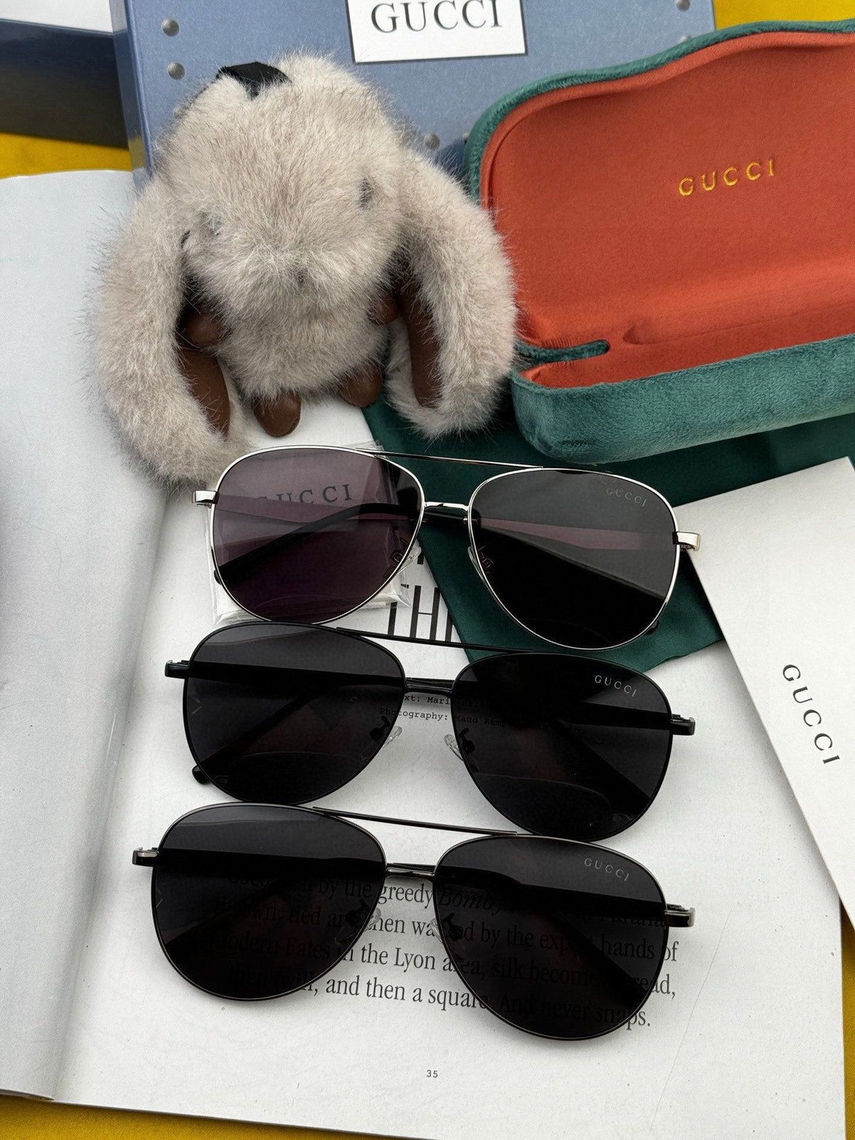 GUCCI AVIATOR FRAME SUNGLASSES G1203 IN METAL