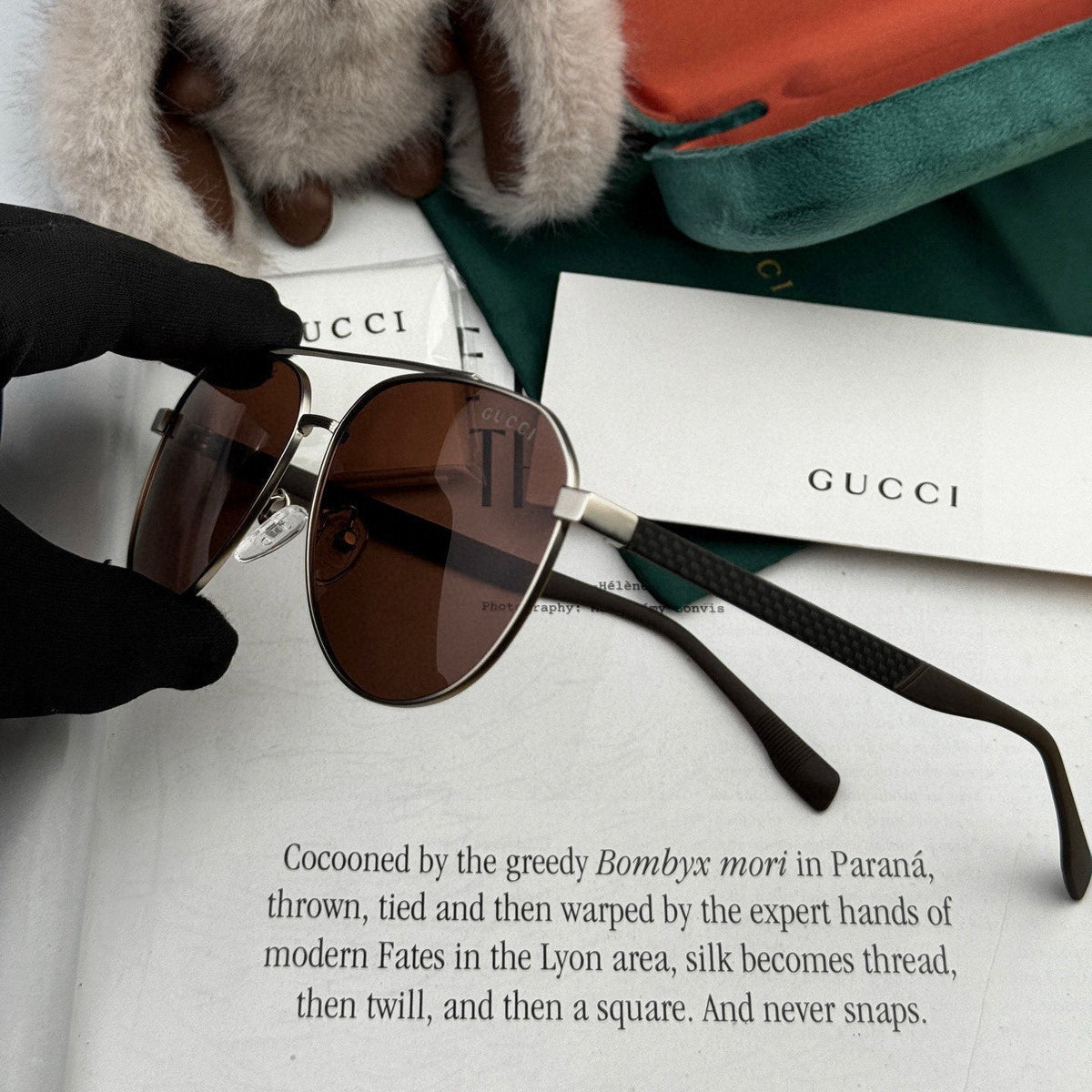 GUCCI AVIATOR FRAME SUNGLASSES G8204 IN METAL