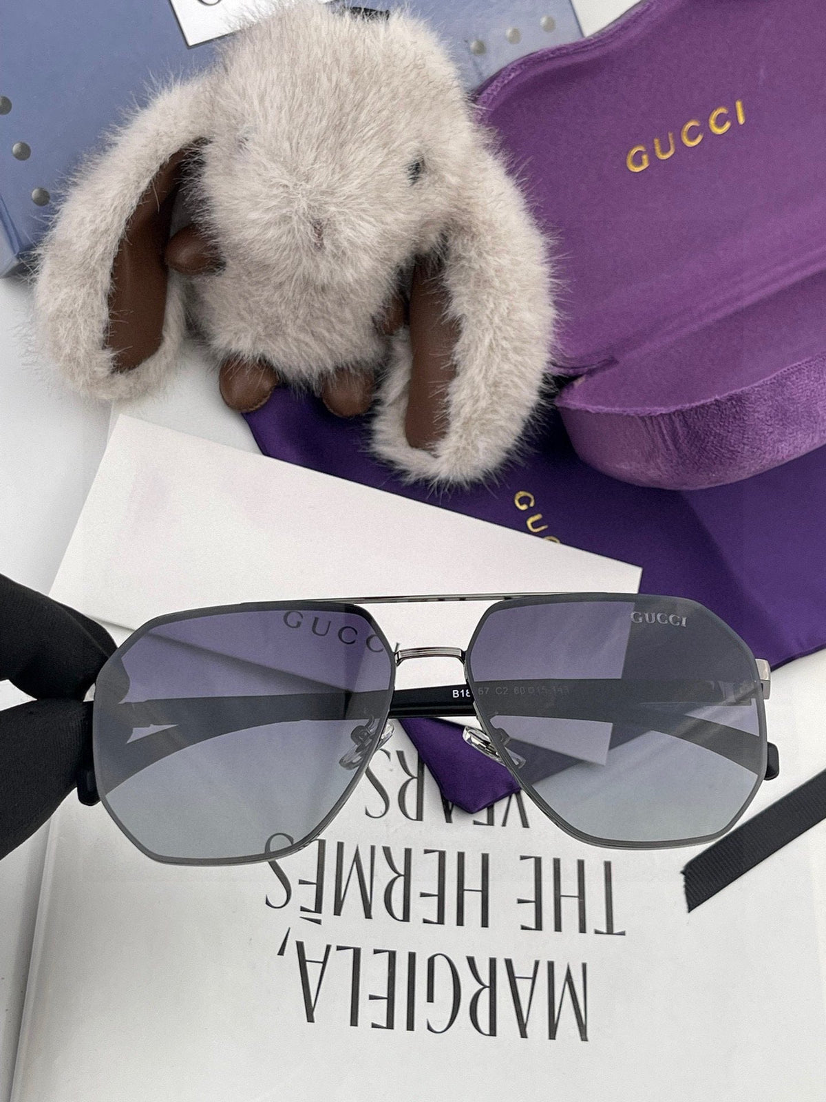 GUCCI NAVIGATOR FRAME SUNGLASSES G71806 IN METAL