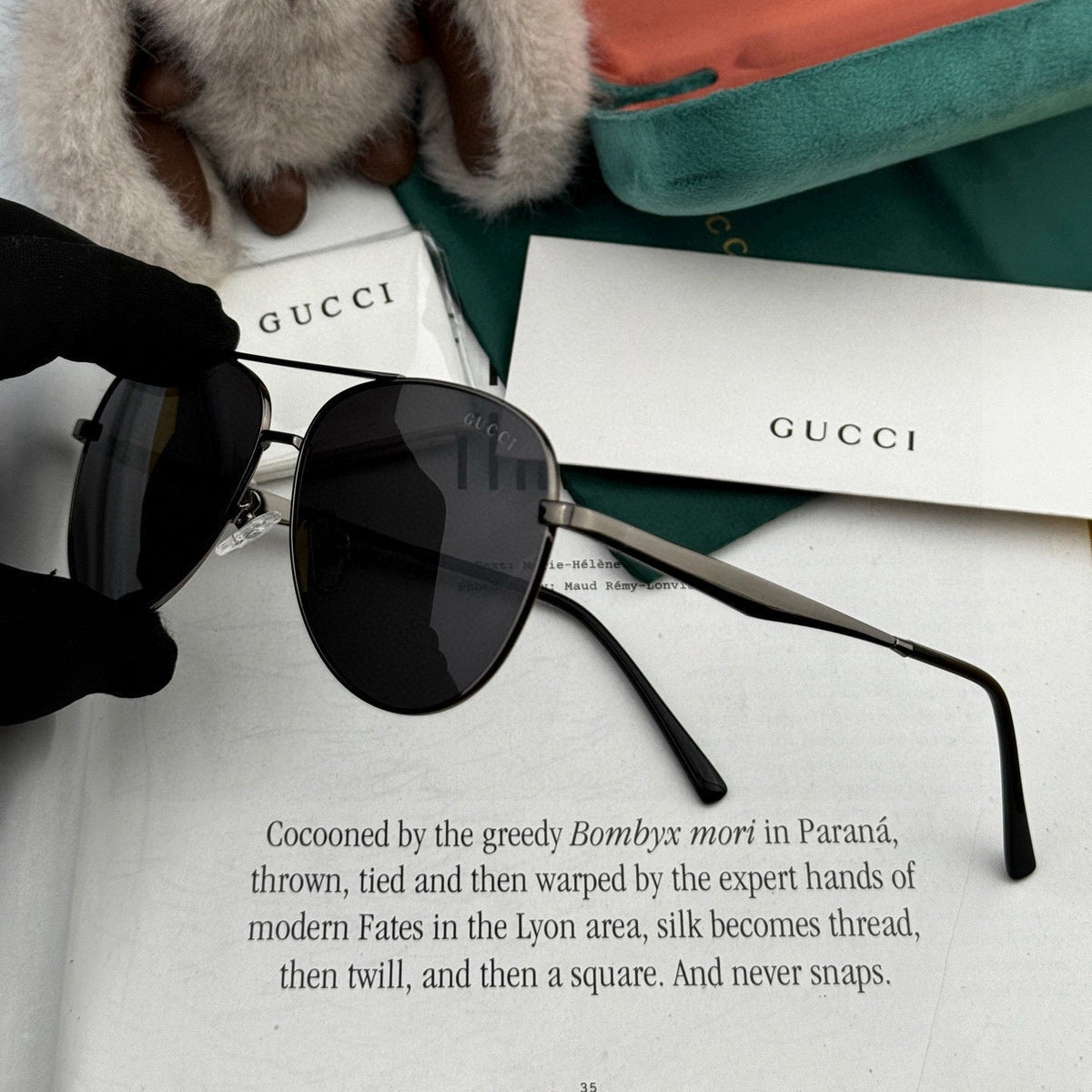 GUCCI AVIATOR FRAME SUNGLASSES G9203 IN METAL