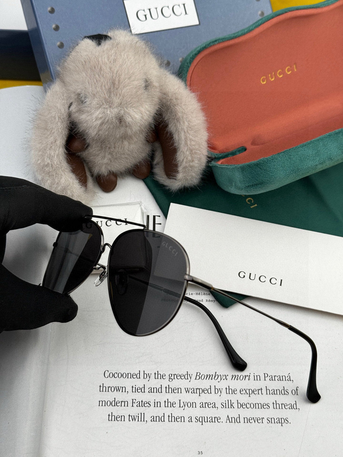 GUCCI AVIATOR FRAME SUNGLASSES G2203 IN METAL