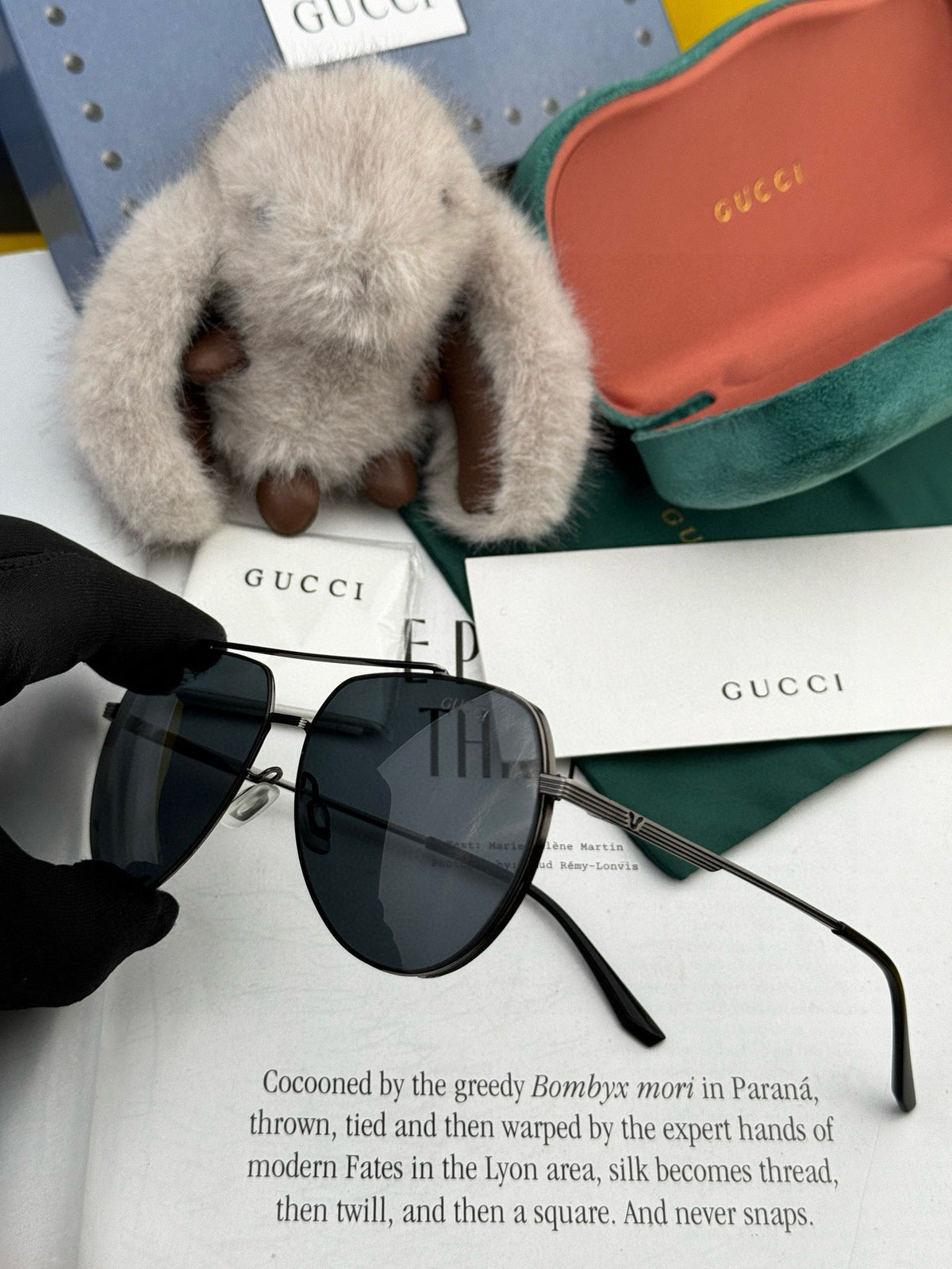 GUCCI AVIATOR FRAME SUNGLASSES 575760 IN METAL