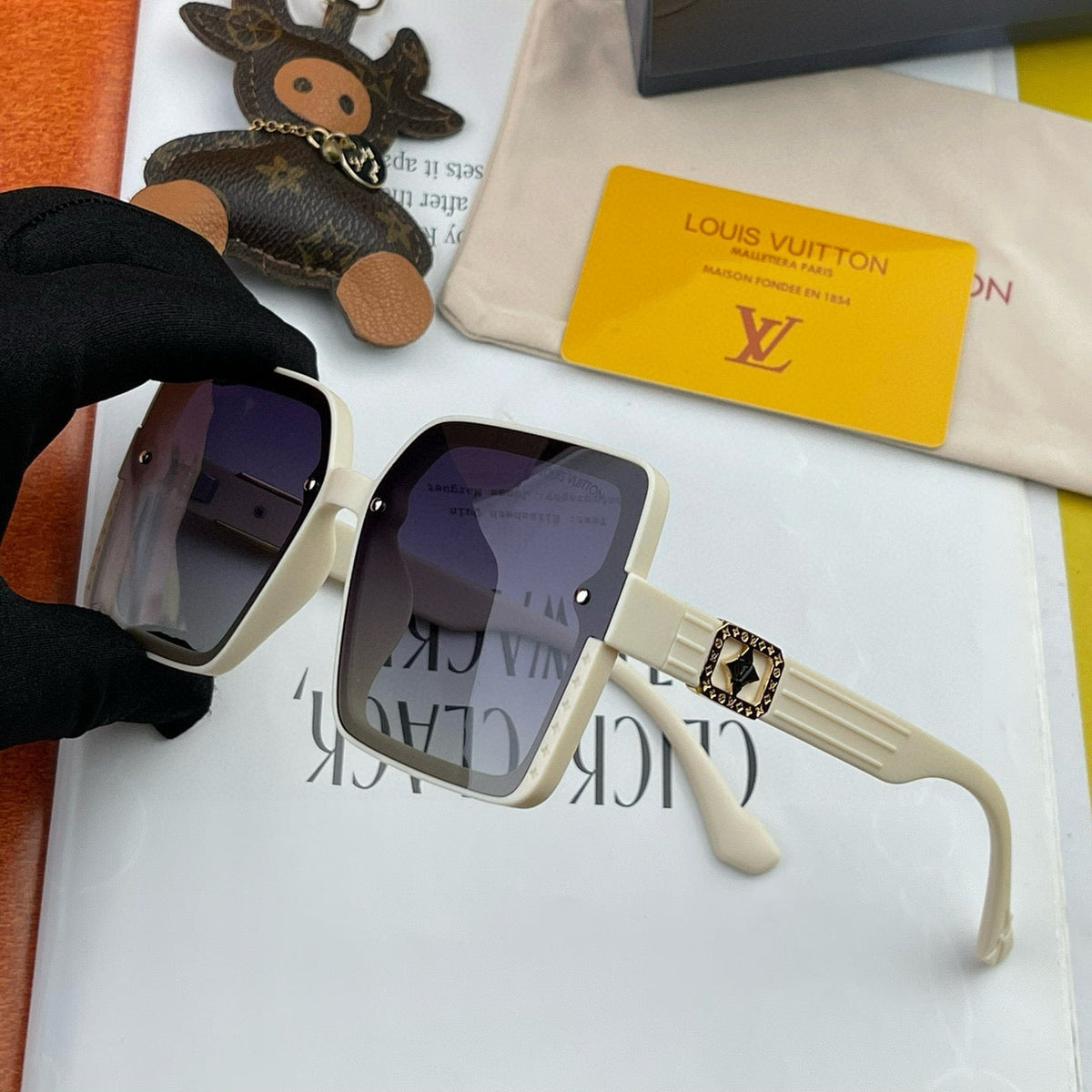 LOUIS VUITTON LARGE SQUARE SUNGLASSES L1845 IN ACETATE