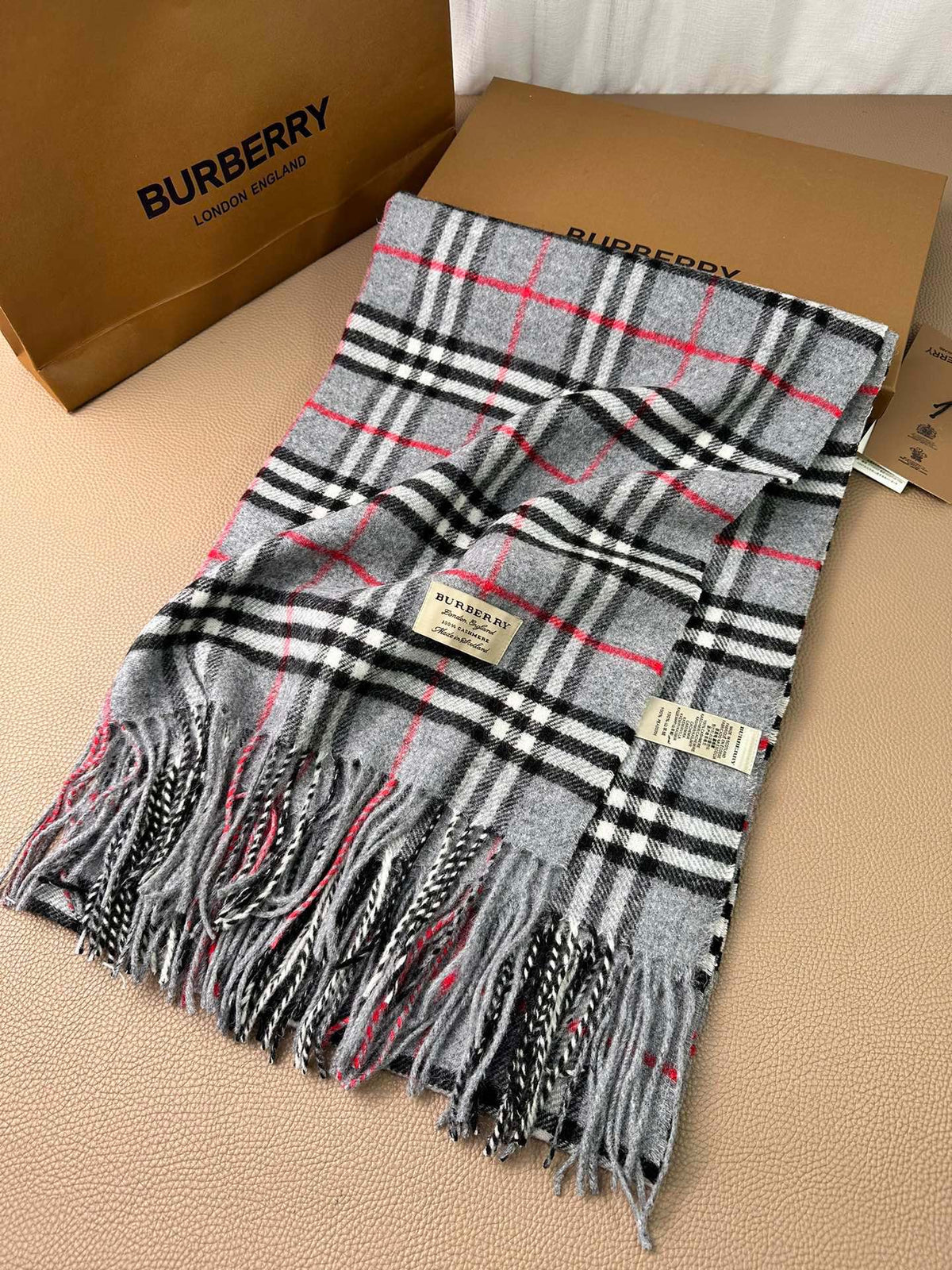 BURBERRY BBR SCARF 200 CM IN CASHMERE 490959