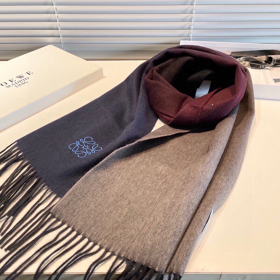 LOEWE SCARF 190 CM IN COLORFUL CASHMERE 413851
