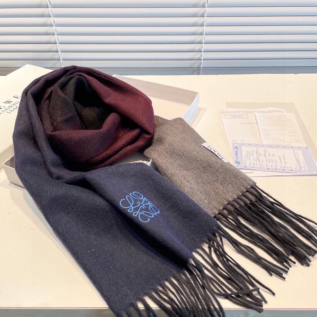 LOEWE SCARF 190 CM IN COLORFUL CASHMERE 413851