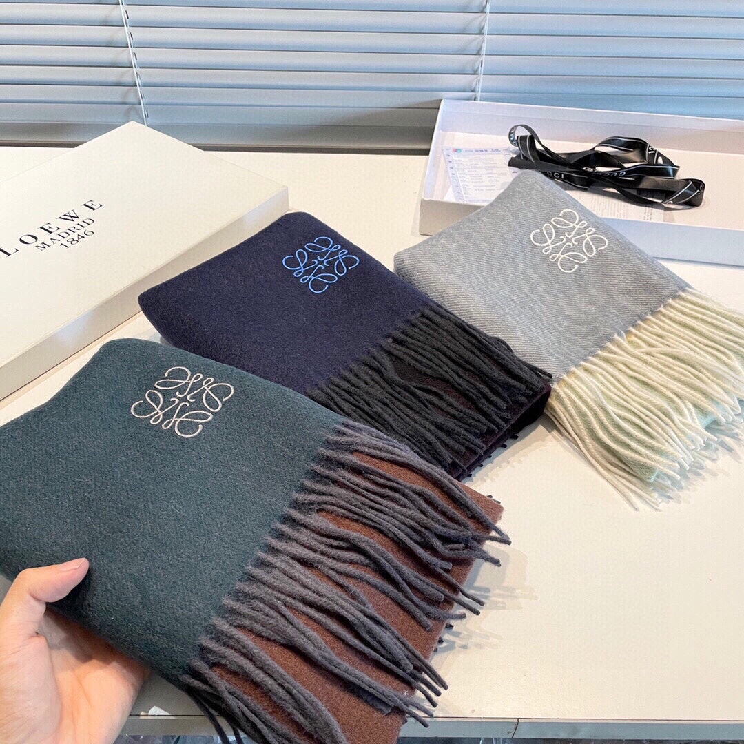 LOEWE SCARF 190 CM IN COLORFUL CASHMERE 413851
