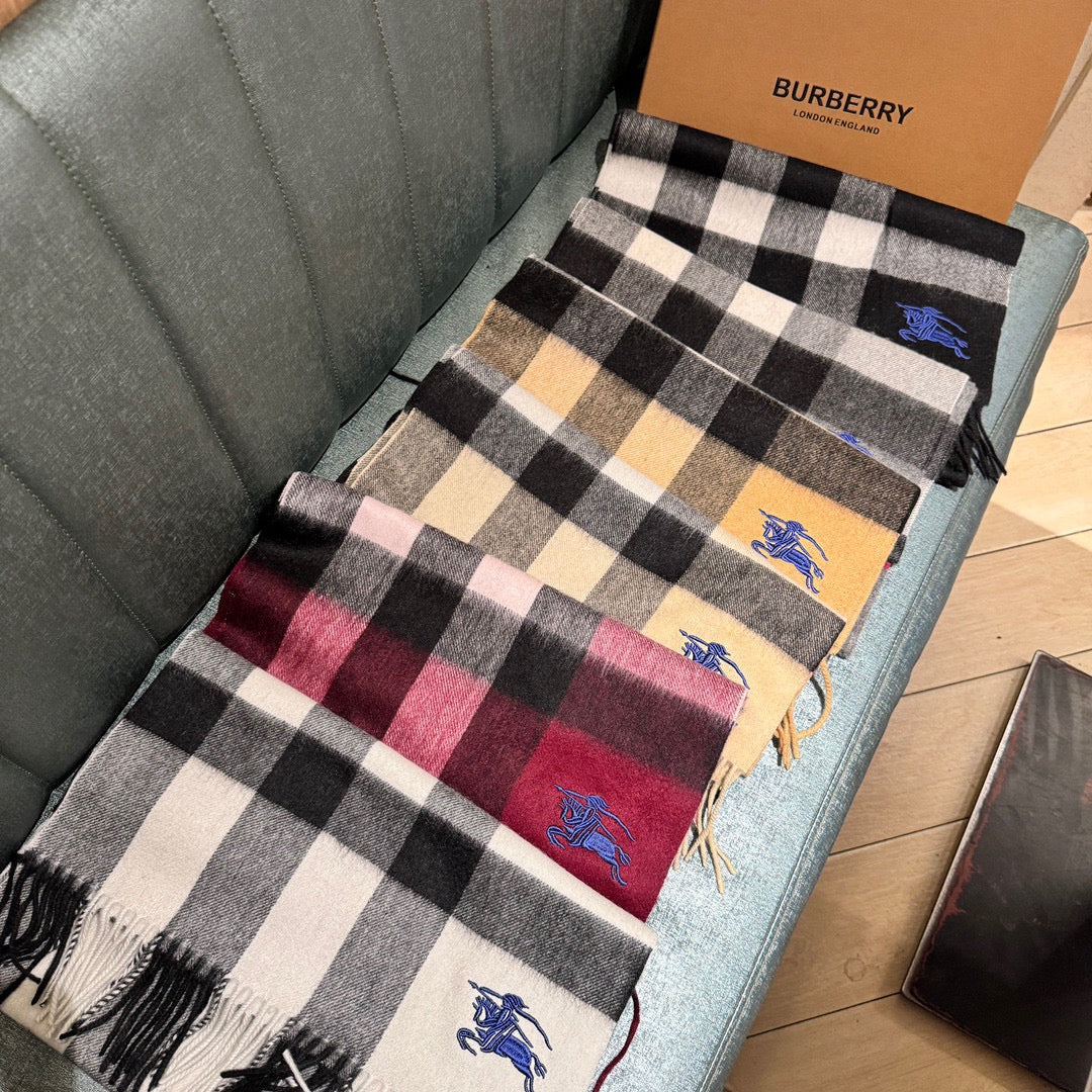 BURBERRY SCARF 180 CM IN COLORFUL CASHMERE 410340