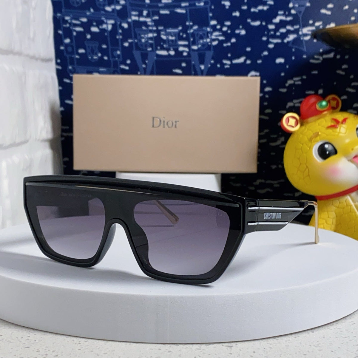 DIOR MONTAIGNE SUNGLASSES CLUB M7U IN BLACK ACETATE