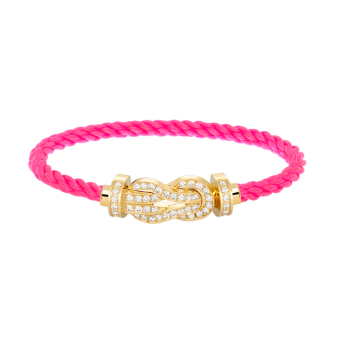 FRED CHANCE LARGE 8 FIGURE BUCKLE FULLDIAMOND BRACELET GOLD