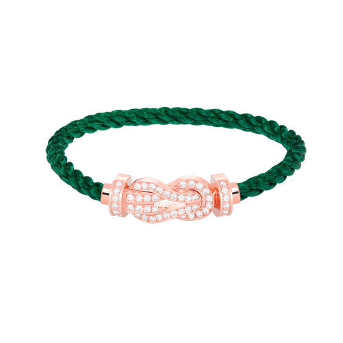 FRED CHANCE LARGE 8 FIGURE BUCKLE FULL DIAMOND BRACELET ROSE GOLD