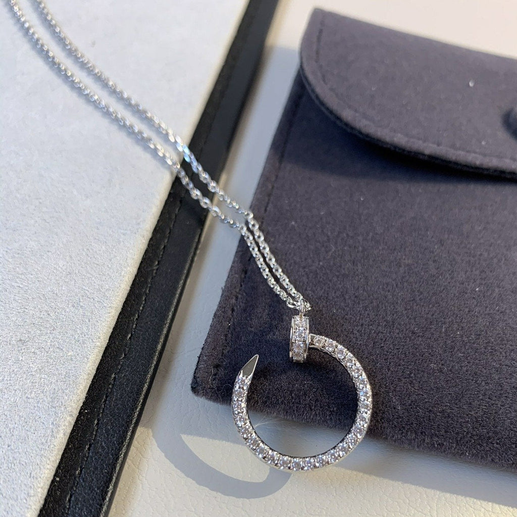 CARTIER JUSTE NECKLACE SILVER DIAMONDS