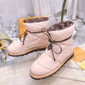 LOUIS VUITTON PILLOW COMFORT ANKLE BOOTS IN LIGHT PINK NYLON