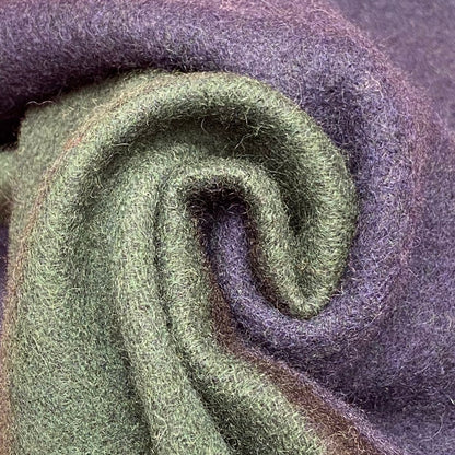 LOEWE SCARF 180 CM IN GREEN FOREST MIX NAVY BLUE WOOL 410001