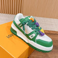 LOUIS VUITTON LV Trainer Maxi Sneaker White Mix Green Calfskin