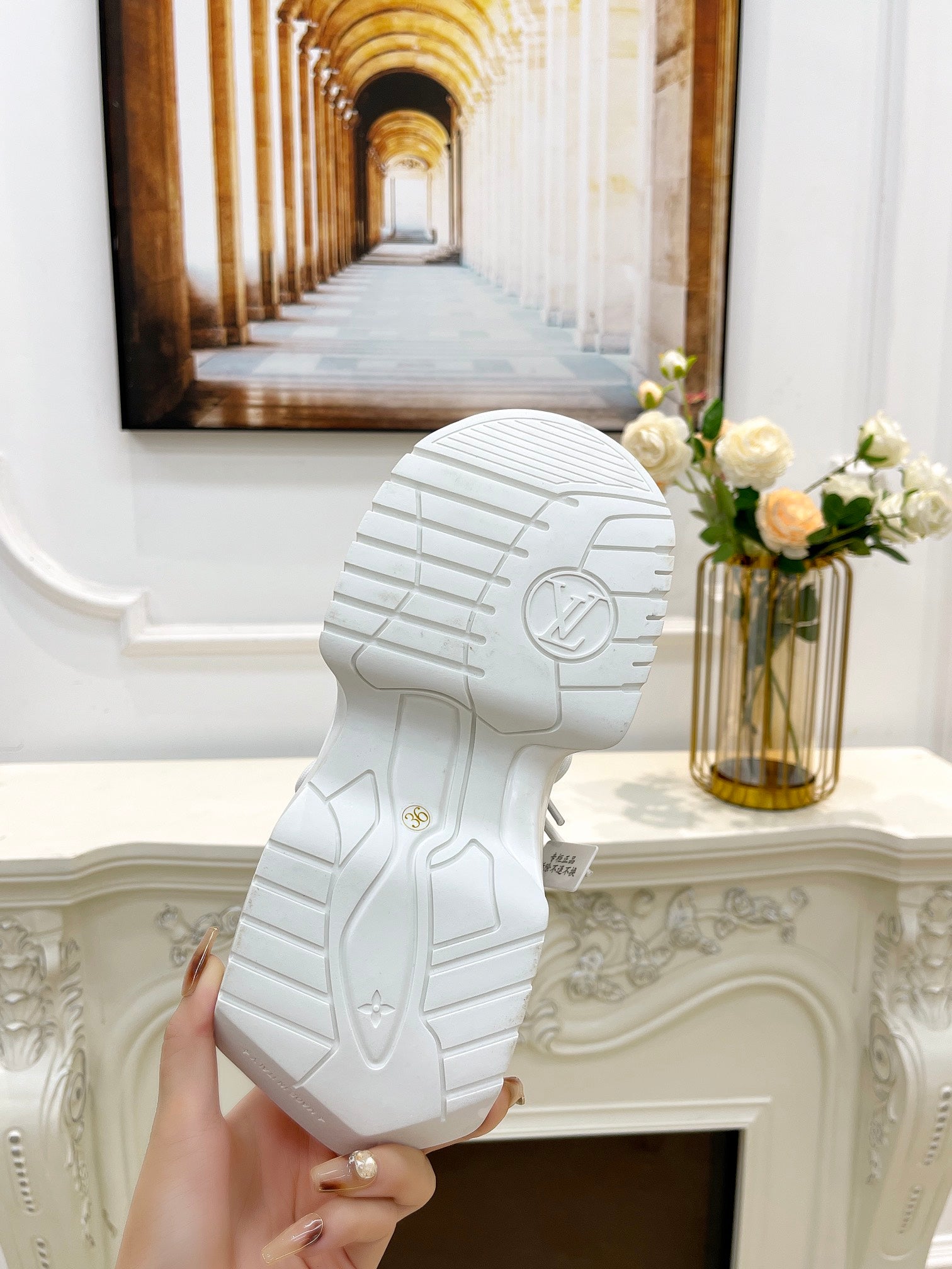 LOUIS VUITTON LV ARCHLIGHT 2.0 PLATFORM SNEAKER IN WHITE MIX BLACK MIX OF MATERIALS
