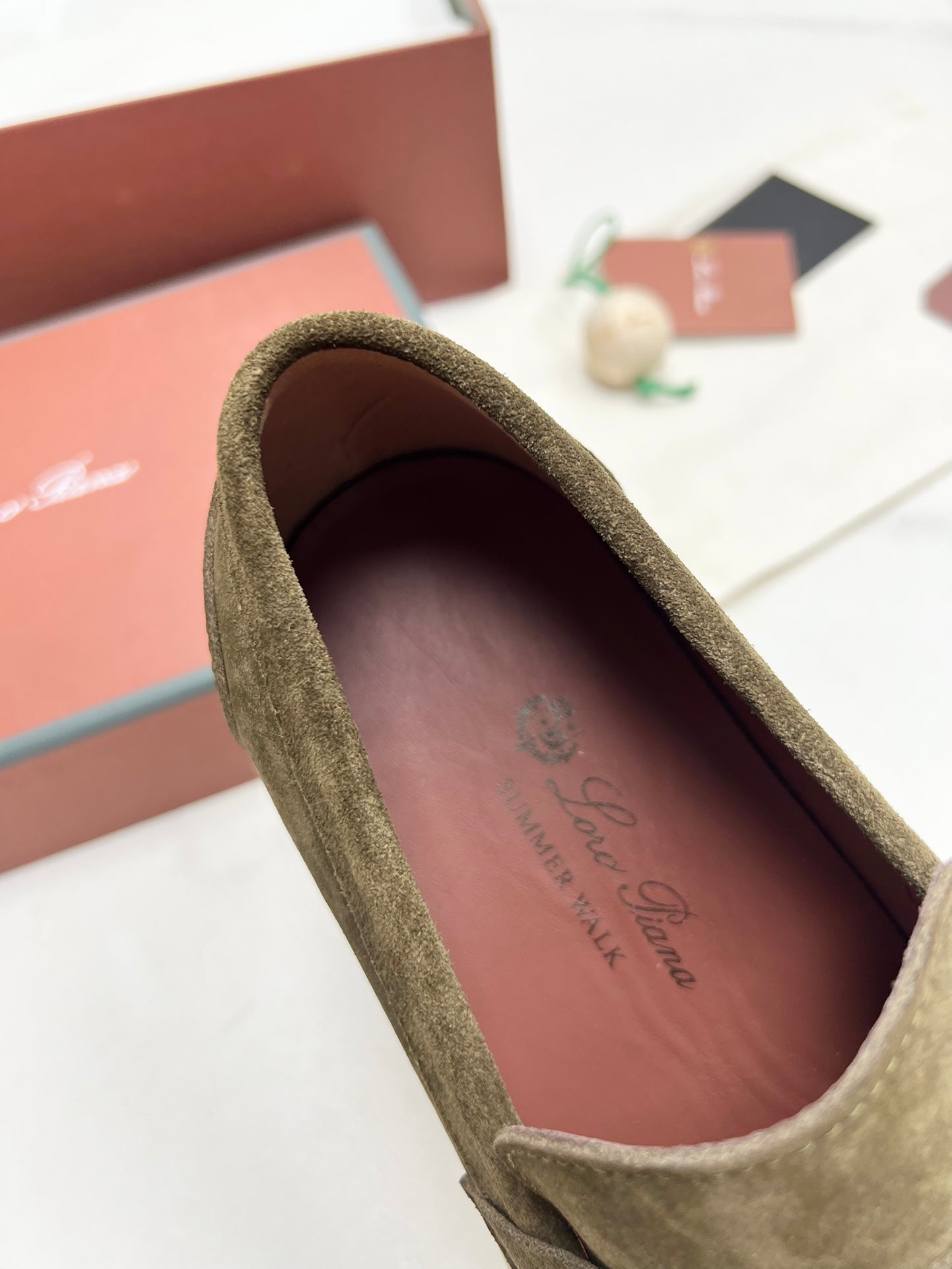 LP RETRO SUMMER WALK LOAFERS OLIVE SUEDE