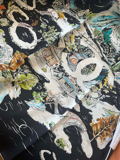 CHANEL 25S SCARF 90 IN SILK 715642