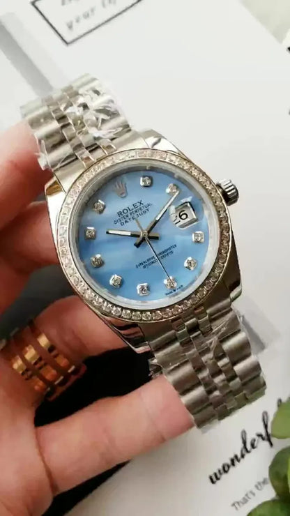 datejust Rolex Blue Diamond Bezel