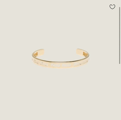 Miu Miu Logo Cuff Bracelet