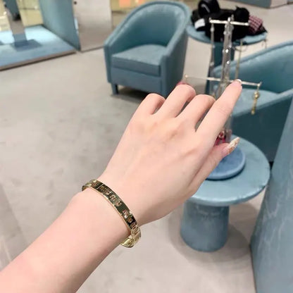 Miu Miu Logo Cuff Bracelet - Hình 3