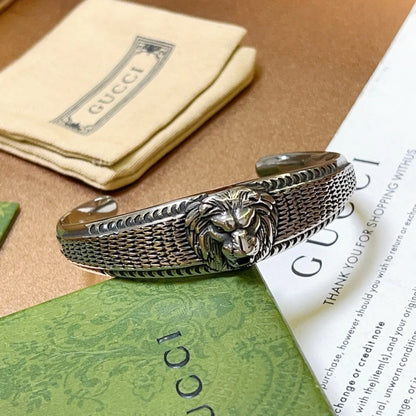 Lion Head Cuff Bracelet Premium Quality - Hình 4