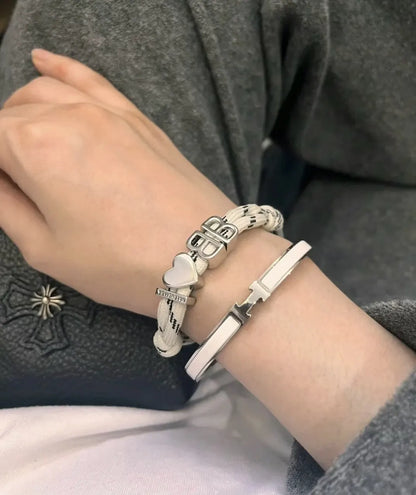 Balenciaga BB Heart Rope Bracelet - Hình 7
