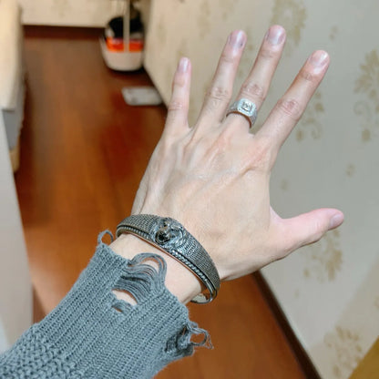 Lion Head Cuff Bracelet Premium Quality - Hình 8