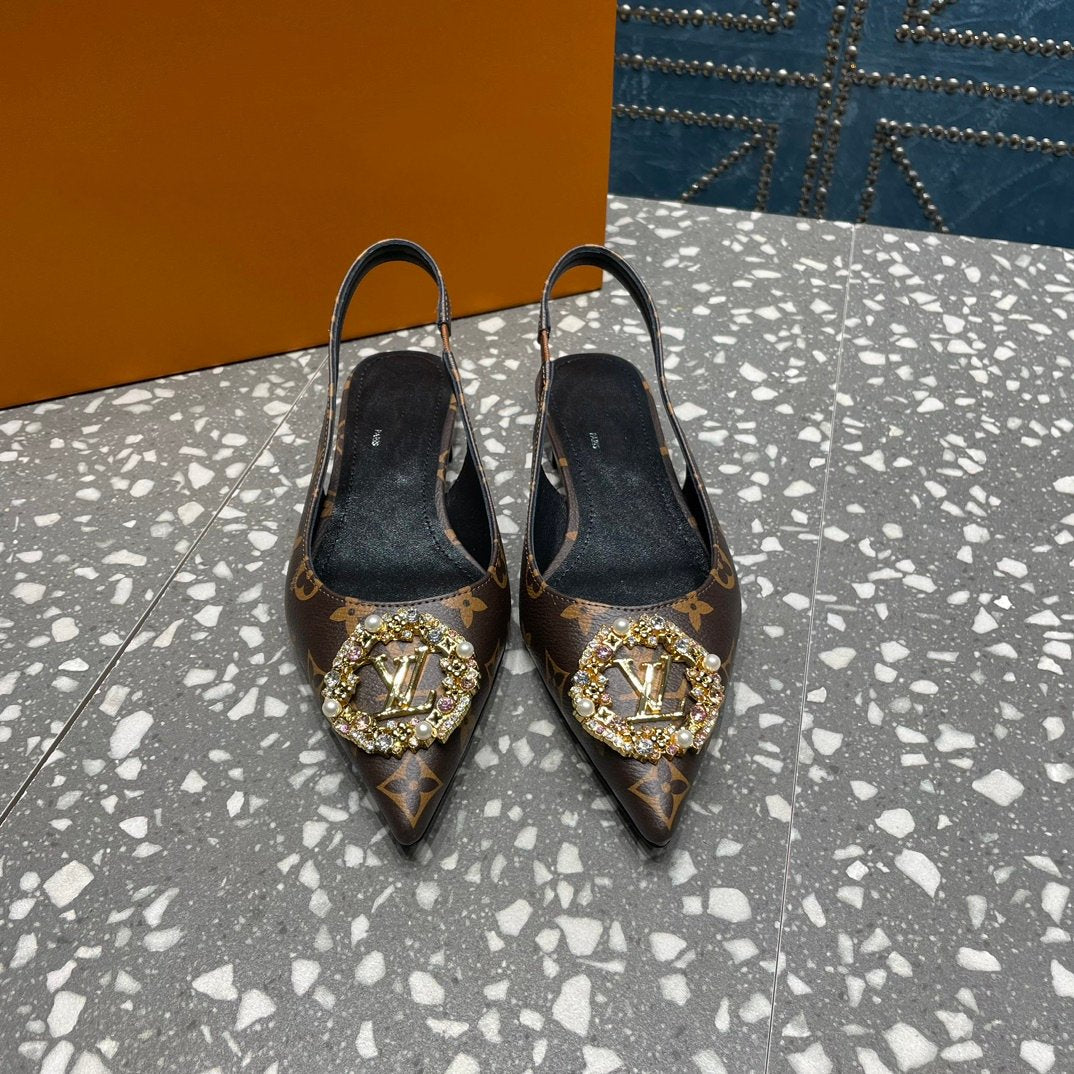 LOUIS VUITTON LV MET SLINGBACK BALLERINA MONOGRAM