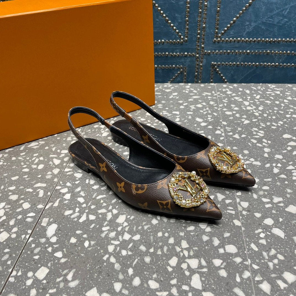 LOUIS VUITTON LV MET SLINGBACK BALLERINA MONOGRAM