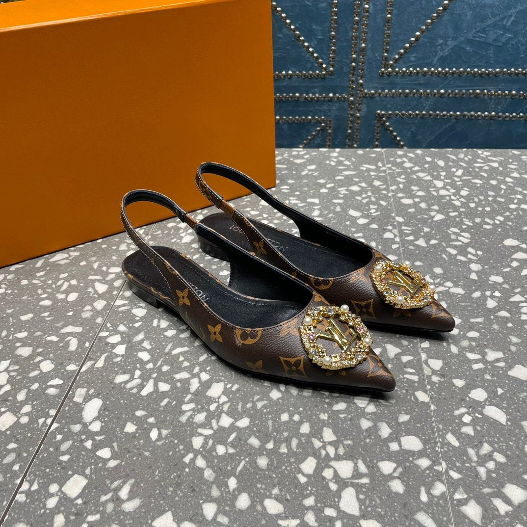 LOUIS VUITTON LV MET SLINGBACK BALLERINA MONOGRAM