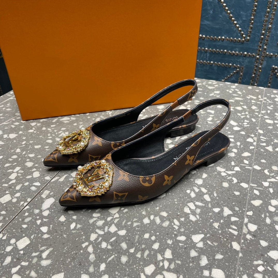 LOUIS VUITTON LV MET SLINGBACK BALLERINA MONOGRAM