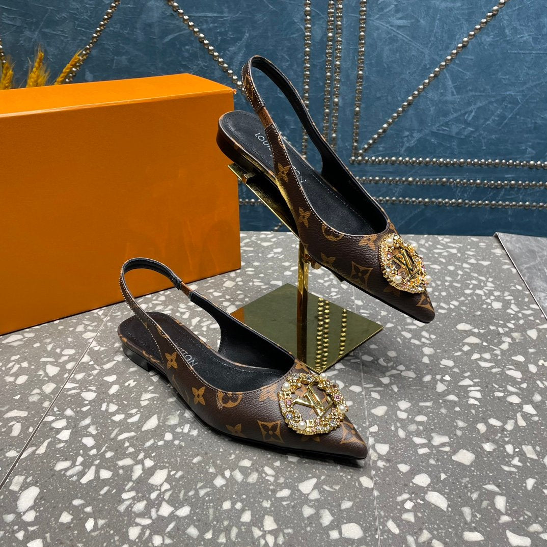 LOUIS VUITTON LV MET SLINGBACK BALLERINA MONOGRAM