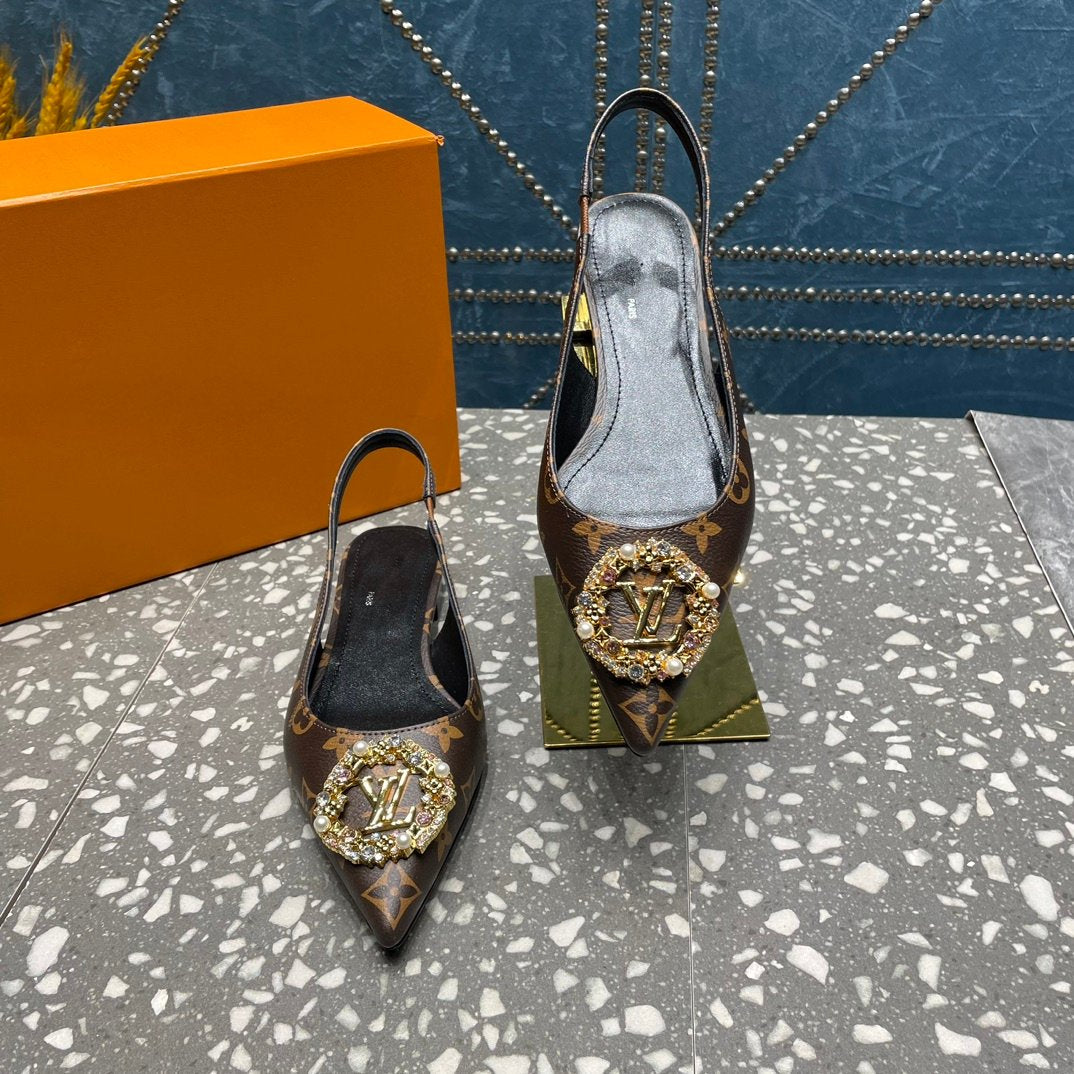 LOUIS VUITTON LV MET SLINGBACK BALLERINA MONOGRAM