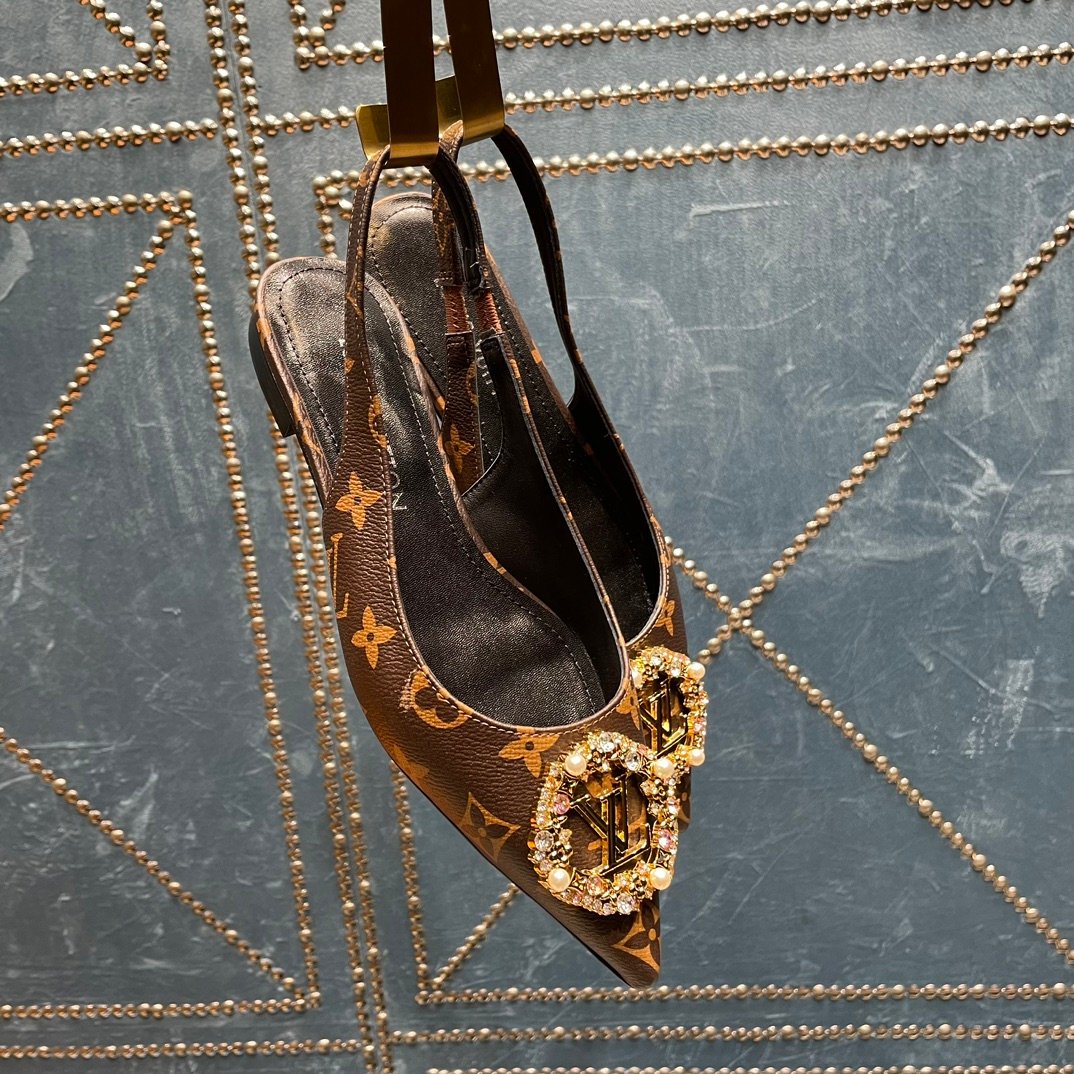 LOUIS VUITTON LV MET SLINGBACK BALLERINA MONOGRAM