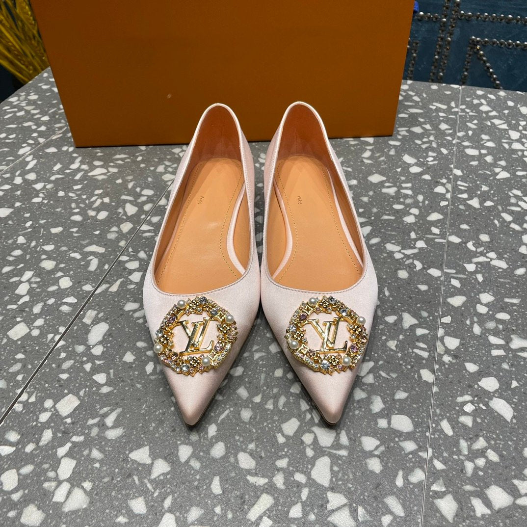 LOUIS VUITTON LV MET FLAT BALLERINA BEIGE