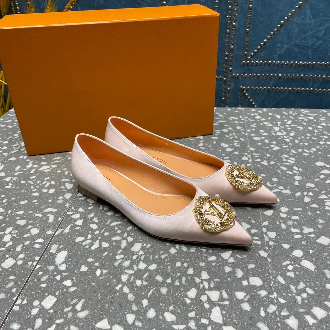 LOUIS VUITTON LV MET FLAT BALLERINA BEIGE