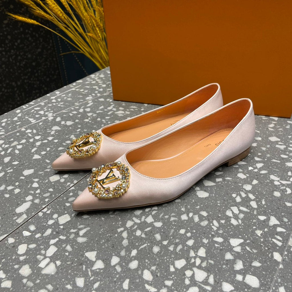 LOUIS VUITTON LV MET FLAT BALLERINA BEIGE