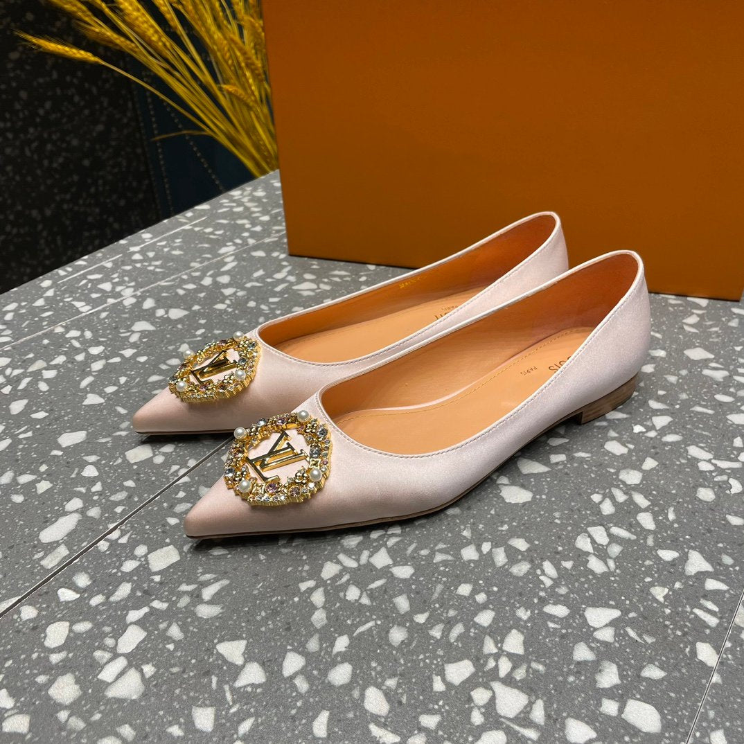 LOUIS VUITTON LV MET FLAT BALLERINA BEIGE
