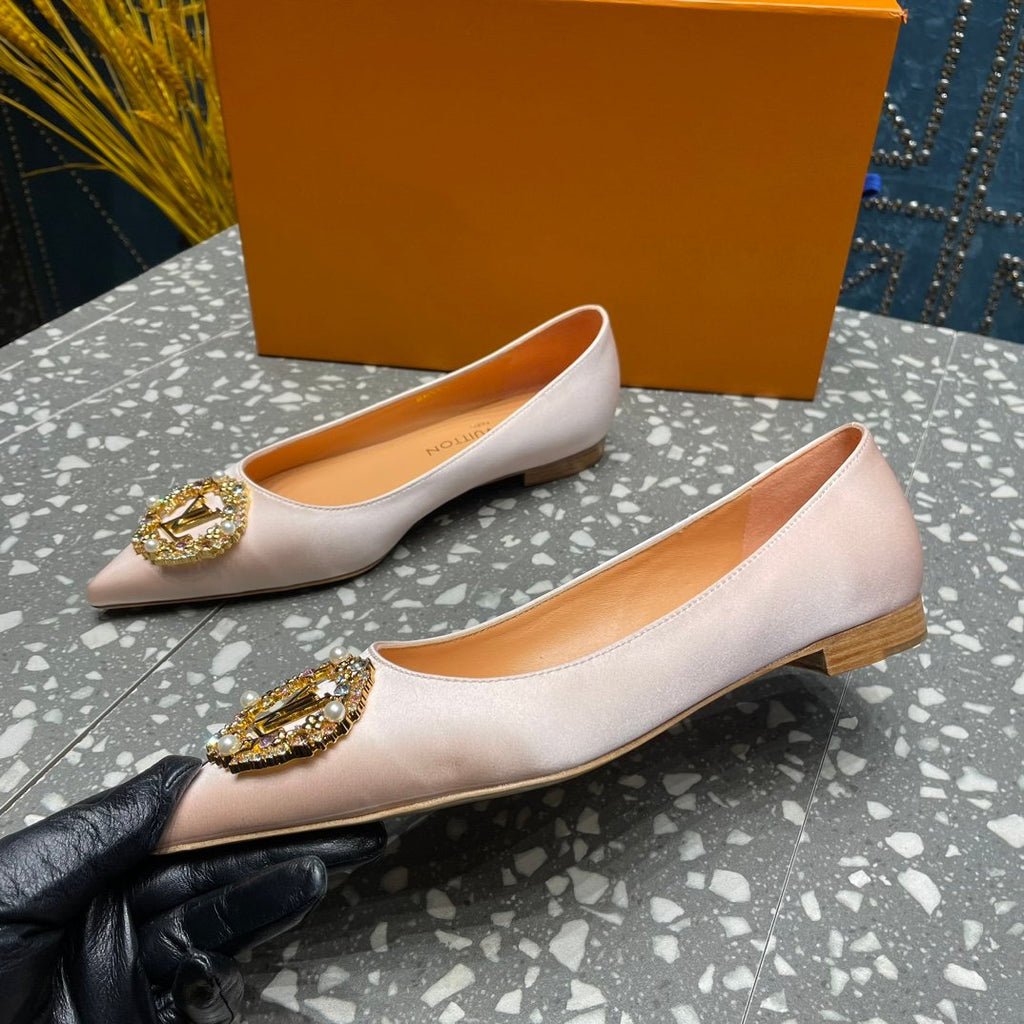 LOUIS VUITTON LV MET FLAT BALLERINA BEIGE