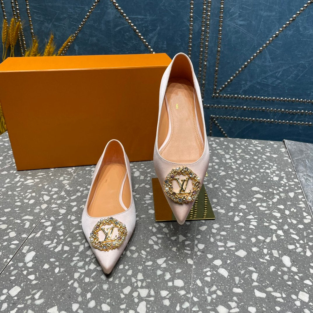 LOUIS VUITTON LV MET FLAT BALLERINA BEIGE