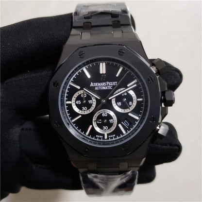 Audemars Piguet Black Steel Chronograph