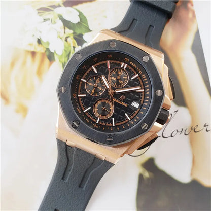AP Royal Oak Rose Gold Black Rubber