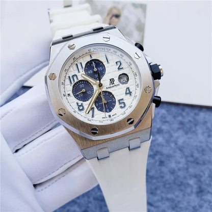 chronograph Audemars Piguet White Rubber - Hình 6