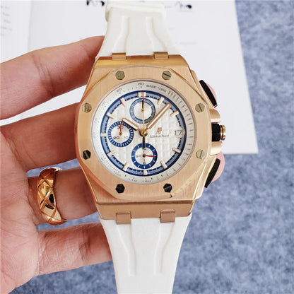 Audemars Piguet Rose Gold White Rubber - Hình 6