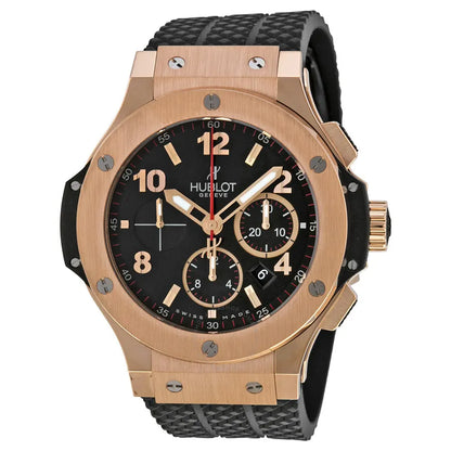 rubber Hublot Rose Gold Black Dial
