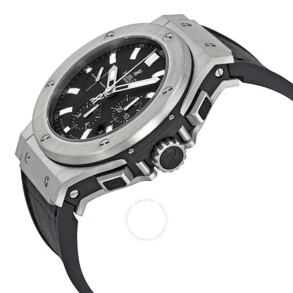 Hublot Steel Black Dial Leather - Hình 2