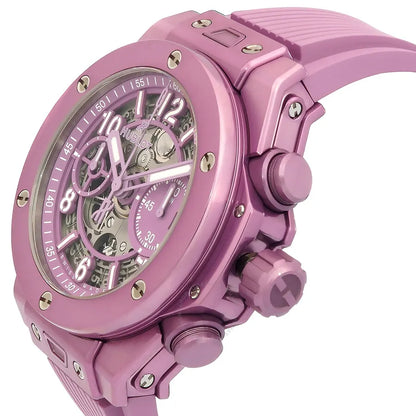 Hublot Pink Rubber Watch - Hình 2