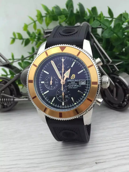 Breitling White Dial Rubber Strap - Hình 4