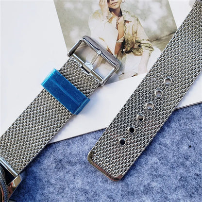 Breitling Blue Dial Steel Mesh - Hình 3